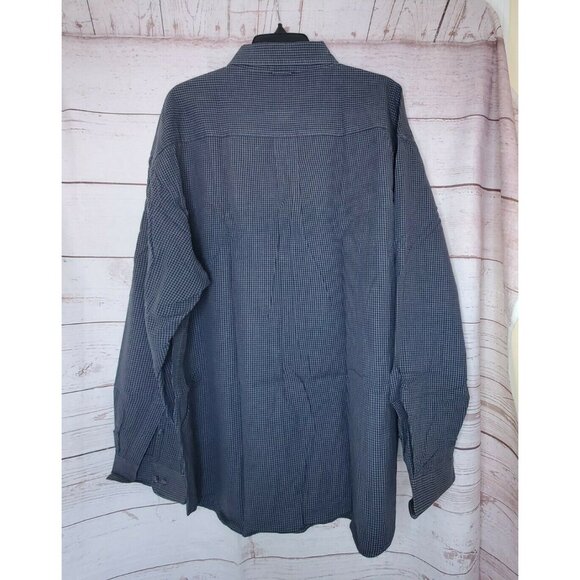 Timberland Men’s Shirt Long Sleeve Button Front Size XXL Blue Checkered - Picture 2 of 12